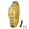 OLEVS Square Gold Popular Watch Gold Watch for Women Waterproof Quartz Watch Analog Business Arm Watch Glitter Beautiful Stylish Ladies Watch Watch