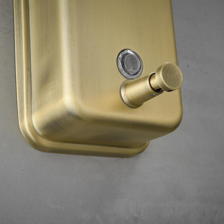 Черный Нержавеющая Сталь 304 Ванная Комната Жидкое Мыло Античный Дозатор Шампуня Золотой Полированный Настенный Аксессуары для Ванной Комнаты