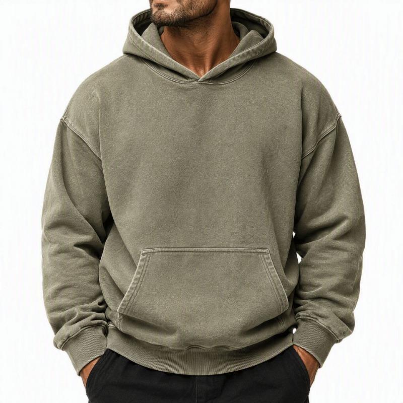 Vintage American Loose Fit Pullover Hoodie For Men Women Washed Distressed