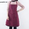 Apron with Pockets Thicken Cotton Polyester Blend Cooking Kitchen Restaurant