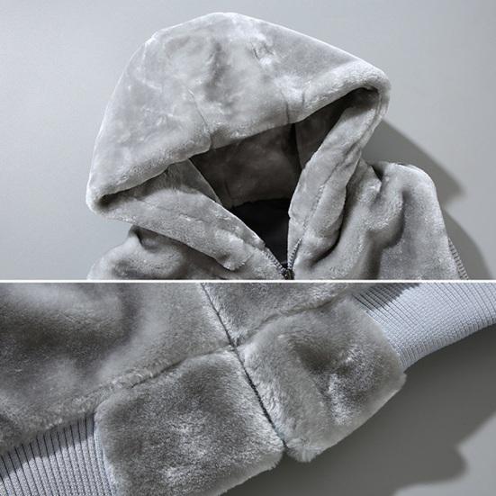 Мужской зимний жилет из мягкого плюша из искусственного меха с капюшоном без рукавов, утолщенный карман на молнии, кардиган больших размеров, мягкий теплый жилет средней длины