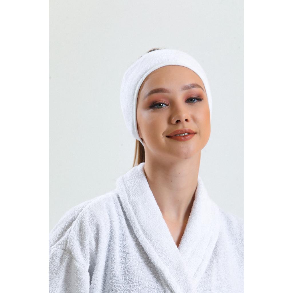 Резинка для волос для макияжа 100% хлопок Белый (1 шт.) Полотенце для ухода за кожей Бандана Женская бандана Бандана для волос