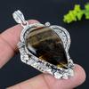 Tiger Eye Gemstone Handmade 925 Sterling Silver Gift Jewelry Pendant 2.48" r7W97