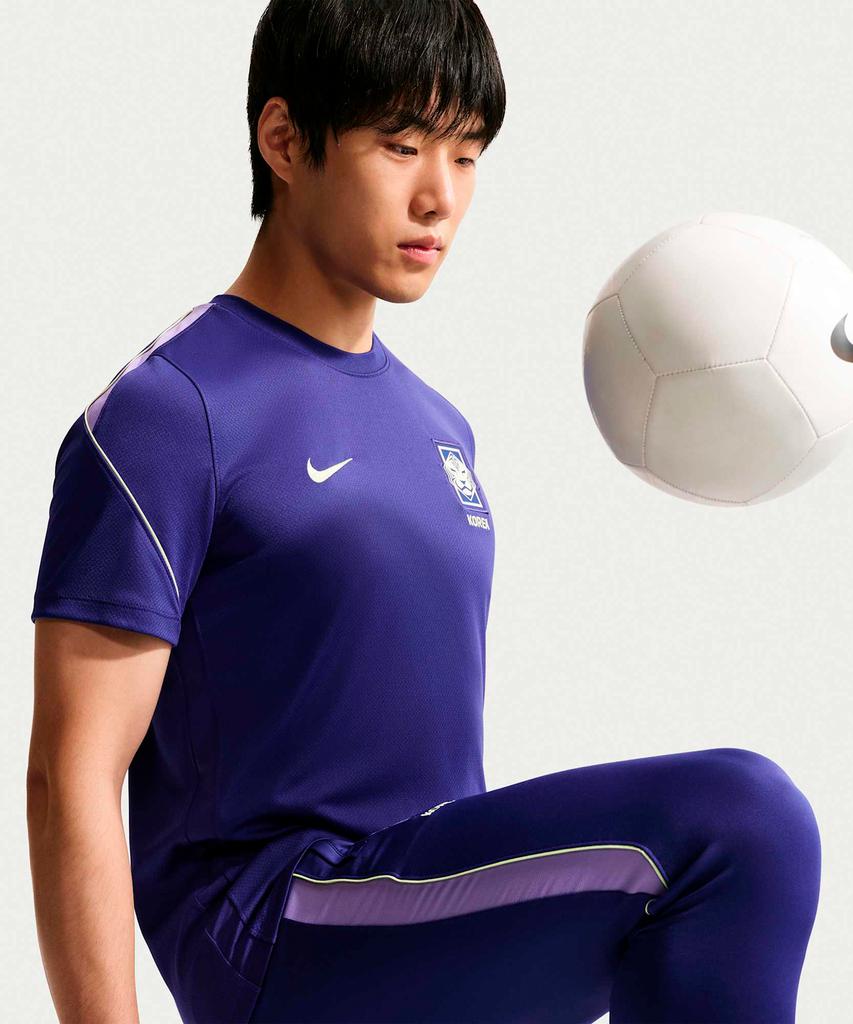 Nike Корея Strike Soccer Топ с коротким рукавом Dri-Fit M - Регентский фиолетовый:Космический фиолетовый:Светлый Лайм / Ib4975-590