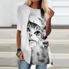 Летние футболки с 3D-принтом «Кошки и животные», женская уличная одежда, повседневная футболка с коротким рукавом, свободные топы Y2K, туники, футболки, женская одежда