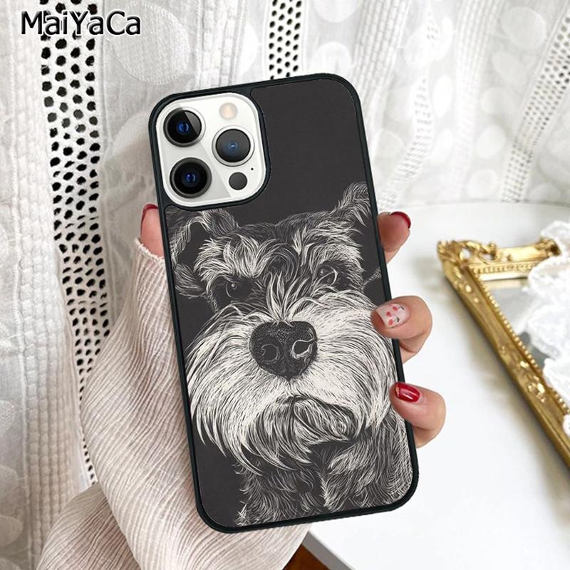 Милые собаки Шнауцер Чехол для телефона Для iPhone 17 Air 16 16e 15 plus 11 12 13 14 pro max корпус coque
