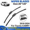 2PCS Wiper Blades Set Kit For Toyota CAMRY 2018-2024 Front Windshield Brushes Windscreen Window Accessories
