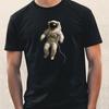 T-Shirt Herren Astronaut schwebt im Weltraum Motiv Baumwolle Größe S bis 5XL