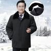 Мужская зимняя куртка средней длины: Теплый, утолщенный хлопок с бархатом, Оригинальный товар для среднего и пожилого возраста.