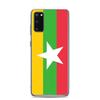 Coque Téléphone - Samsung - Galaxy S20 Plus - Drapeau Birmanie - Souple - Multicolore