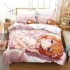 Is The Order A Rabbit Bedding Set Duvet Cover + 2 Pillowcases Cute Cafe Rabbit Girls Kawaii Slice of Life Anime Bedroom Decor