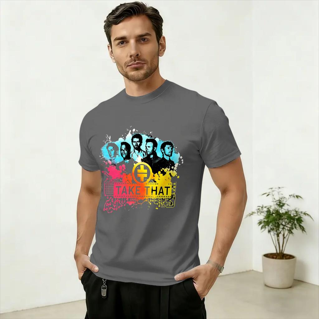 Take That Tour 2026 Summer Live T Shirt Unisexs Pure Cotton Vintage TShirt O Neck Tee Shirt Short Sleeve Tops Graphic