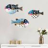 3Pcs/Set Puffer Wall Decoration Cute Decorative Wooden Globefish Rustic Cartoon Puffer Fish Wall Art Ornament for Living Room Bedroom Dining Room