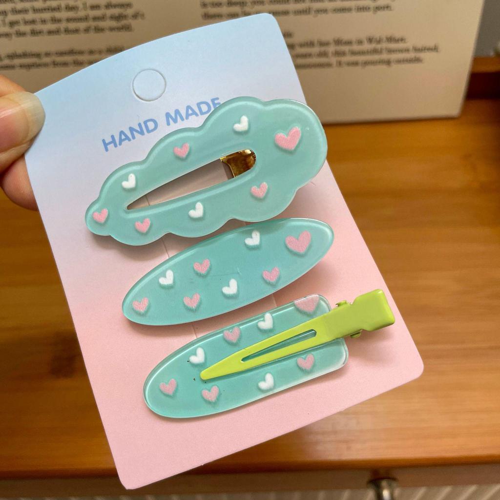 "2-Pack Y2K Fresh Juice Series Duckbill Hair Clips - Cute, Seamless, Side Bang Accessories"