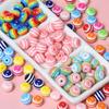 Японский макарон леденец бусина DIY набор шармов: Детские полосатые круглые бусины для аксессуаров для телефона и сумки