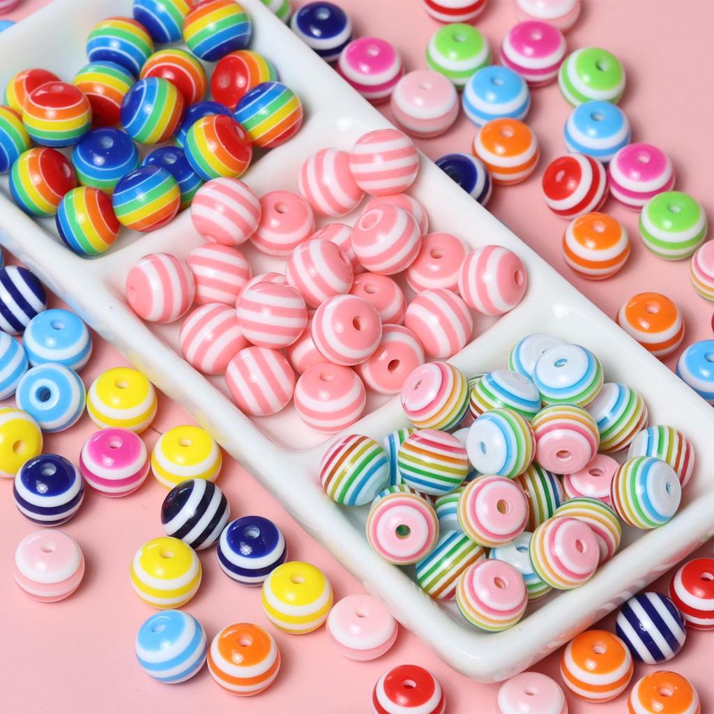 Японский макарон леденец бусина DIY набор шармов: Детские полосатые круглые бусины для аксессуаров для телефона и сумки