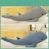 Cute Whale Plush Toy Pillow For Girls Soft And Cozy Stuffed Animal Doll For Bedtime Leg Support Grey
