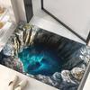 3D Visual Deception Doormat Optical Illusion Non-Slip Floor Mat Absorbent Endless Abyss Machine Washable Rug for Bathroom Bedroom Camping Yoga