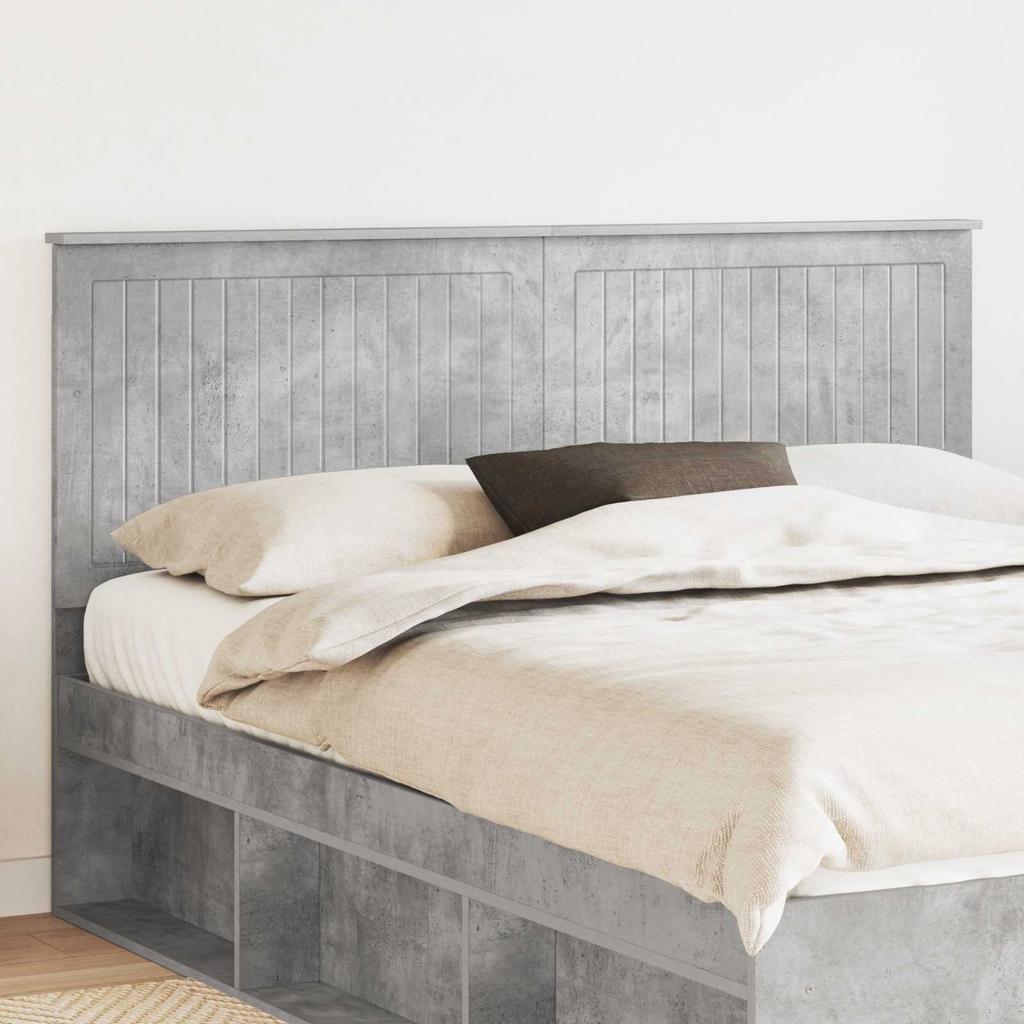 Headboard with Concrete Grey Headboard 160 cm Particleboard