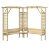 VidaXL Corner Pergola with Bench Impregnated Pine Wood