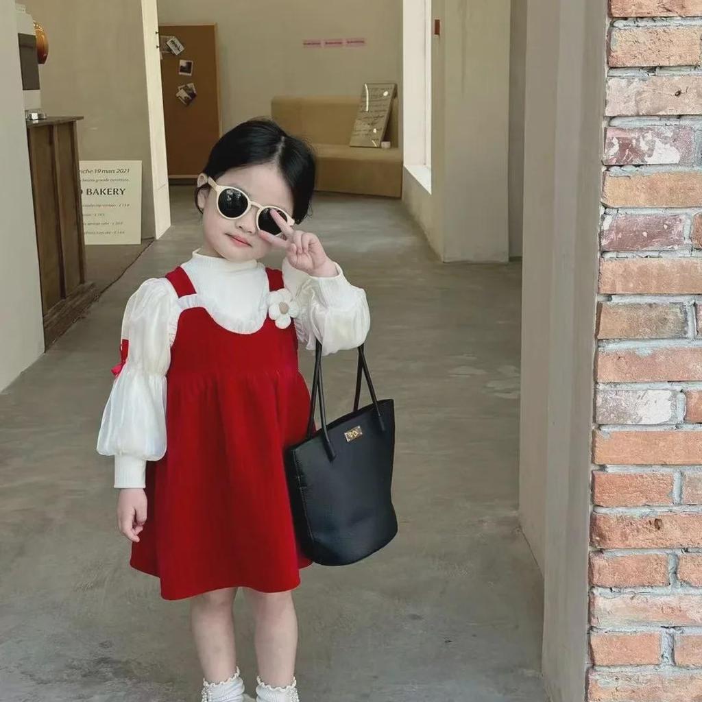 Autumn 2024 Thickened Baby Girl Dress Suit for 1-Year-Olds - Fashionable Winter Wear