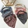 2024 Summer Vintage Print Flower Beach Bandana Hair Scarf Fashion Elastic Rubber Headbands for Women Girl Hair Accessories