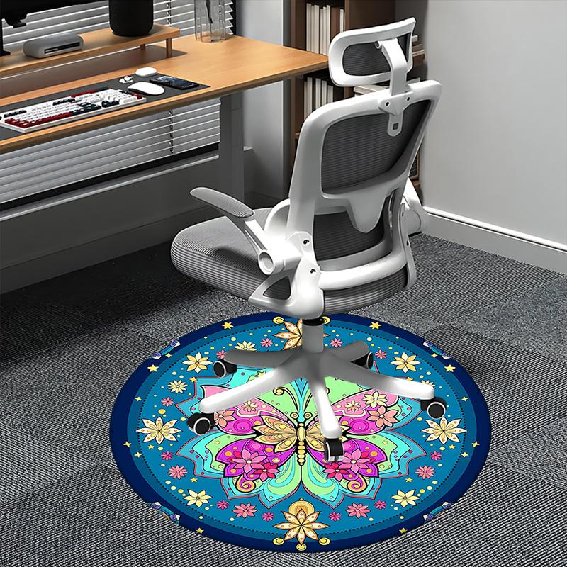 Colorful Butterfly Office Carpet Chair Mats, Home Decor, Office Carpet, Gift for Any Room1118153a