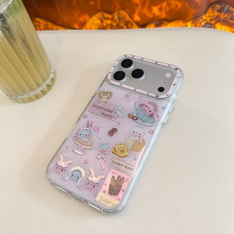 Kawaii Cartoon Rabbit Ice cream Phone Case For iPhone 17 Pro 16 14 15 Pro Max Protective Cover Cute Cases For Apple iPhone 16Pro
