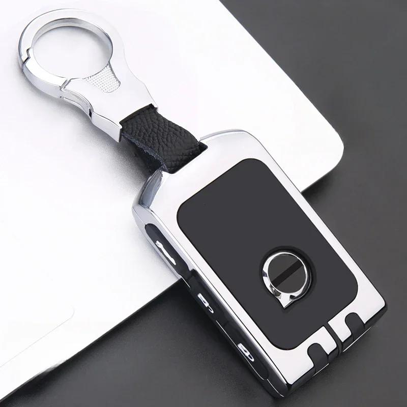 Автомобильный чехол для ключа из цинкового сплава, чехол-держатель для Volvo XC40 XC60 S90 XC90 V90 2017 2018 T5 T6 T8, защитная сумка для смарт-ключа