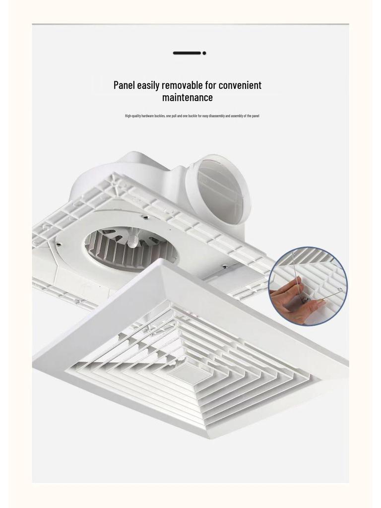 Потолочный бесшумный вентиляционный вентилятор для кухни и ванной комнаты