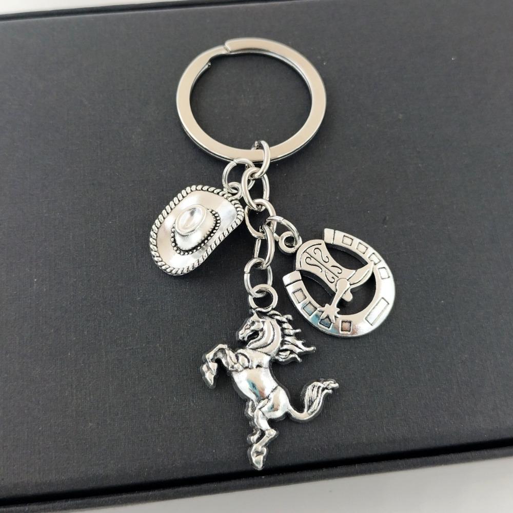 Unique Horse Pendant Key Chain Running Horse Vintage Horse Pendant Keyring Purse Keychain
