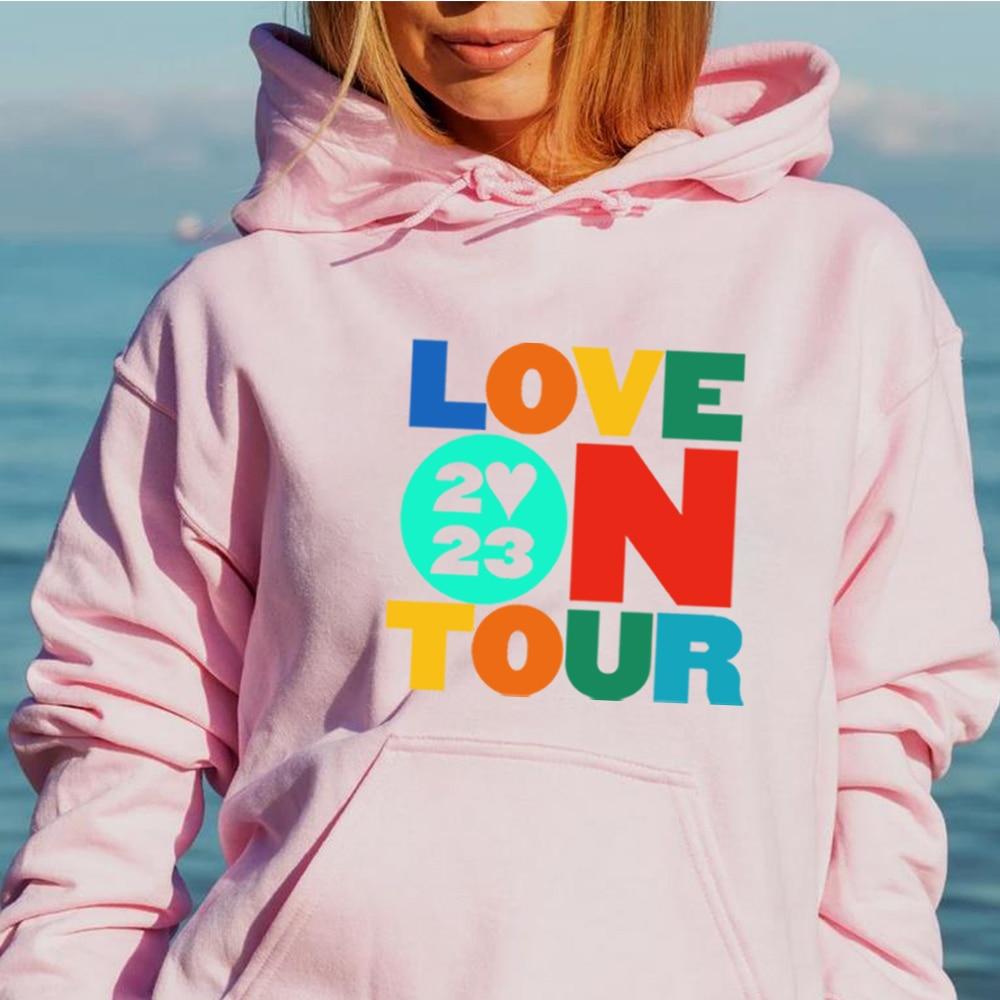 Толстовка Love on Tour 2023 Модные толстовки Толстовка HS Bible Толстовка с капюшоном Love on Tour Aesthetic HS Concert Повседневная толстовка