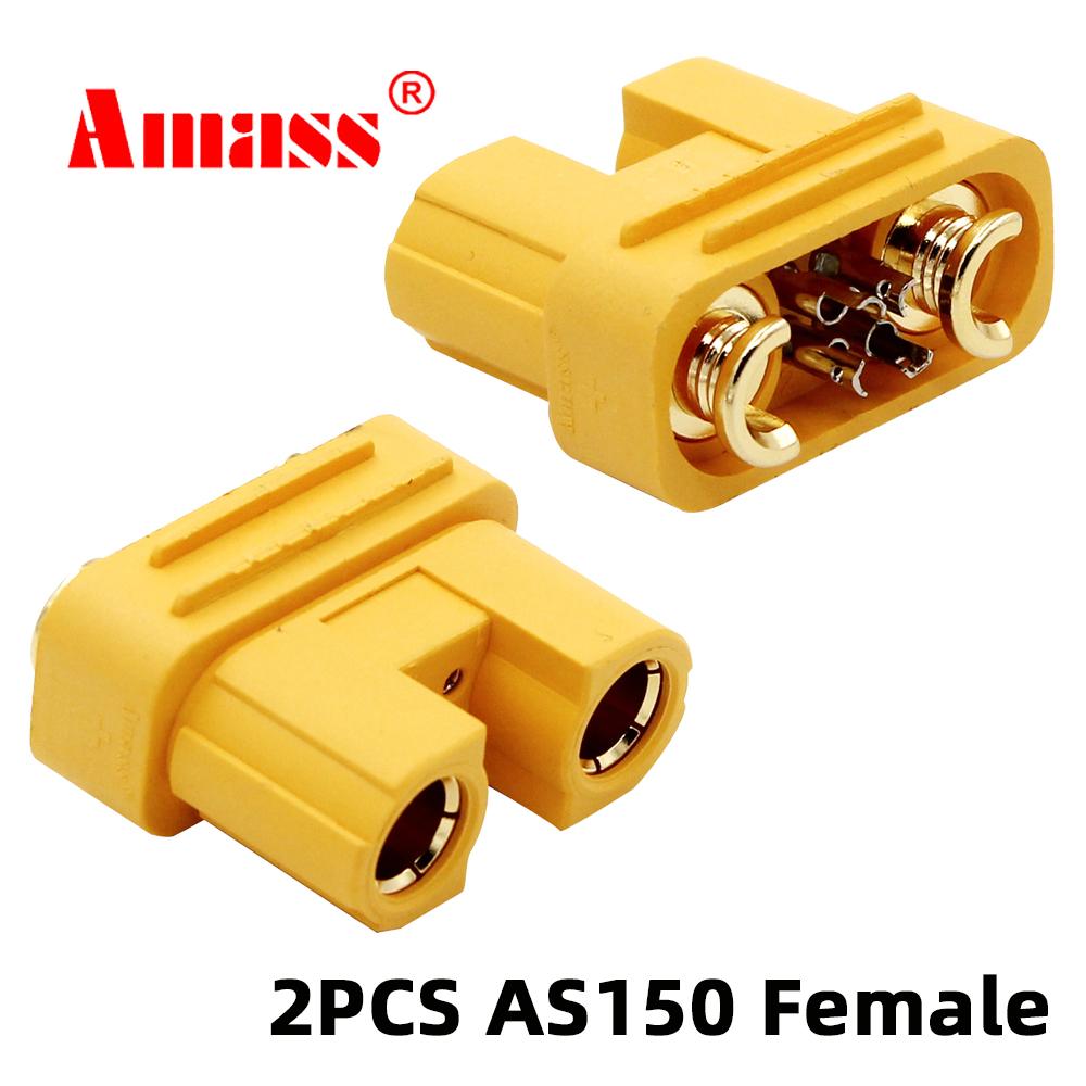 Amass AS150U Plug High DC Current Connector Banana Head Anti-Spark with Signal Pin Lithium Battery Waterproof Socket Parts AS150