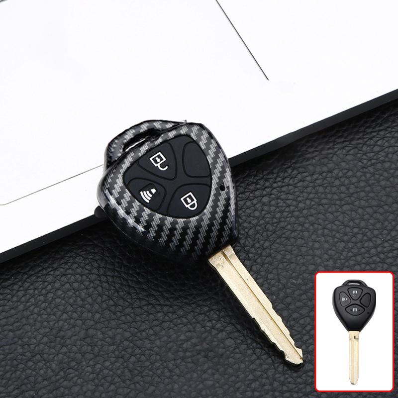 ABS Карбоновый чехол для ключа для Toyota Corolla Camry Avensis Reiz Rav4 Crown Avalon Venza Matrix Yaris 2/3/4 Кнопочный пульт ДУ Чехол для автомобильного ключа