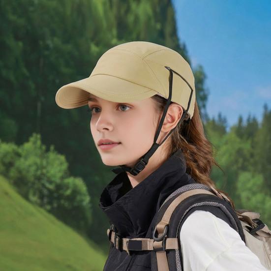 Sun Hat Adjustable Chin Straps Extended Brim Baseball Hat UV Blocking Windproof Outdoor Travel Riding Hat