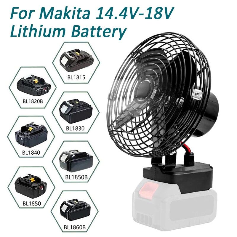 Portable Wireless Electric Fan For Makita 21V Max Li-Ion Battery High Power Fan Outdoor Camping Fan for Office Travel