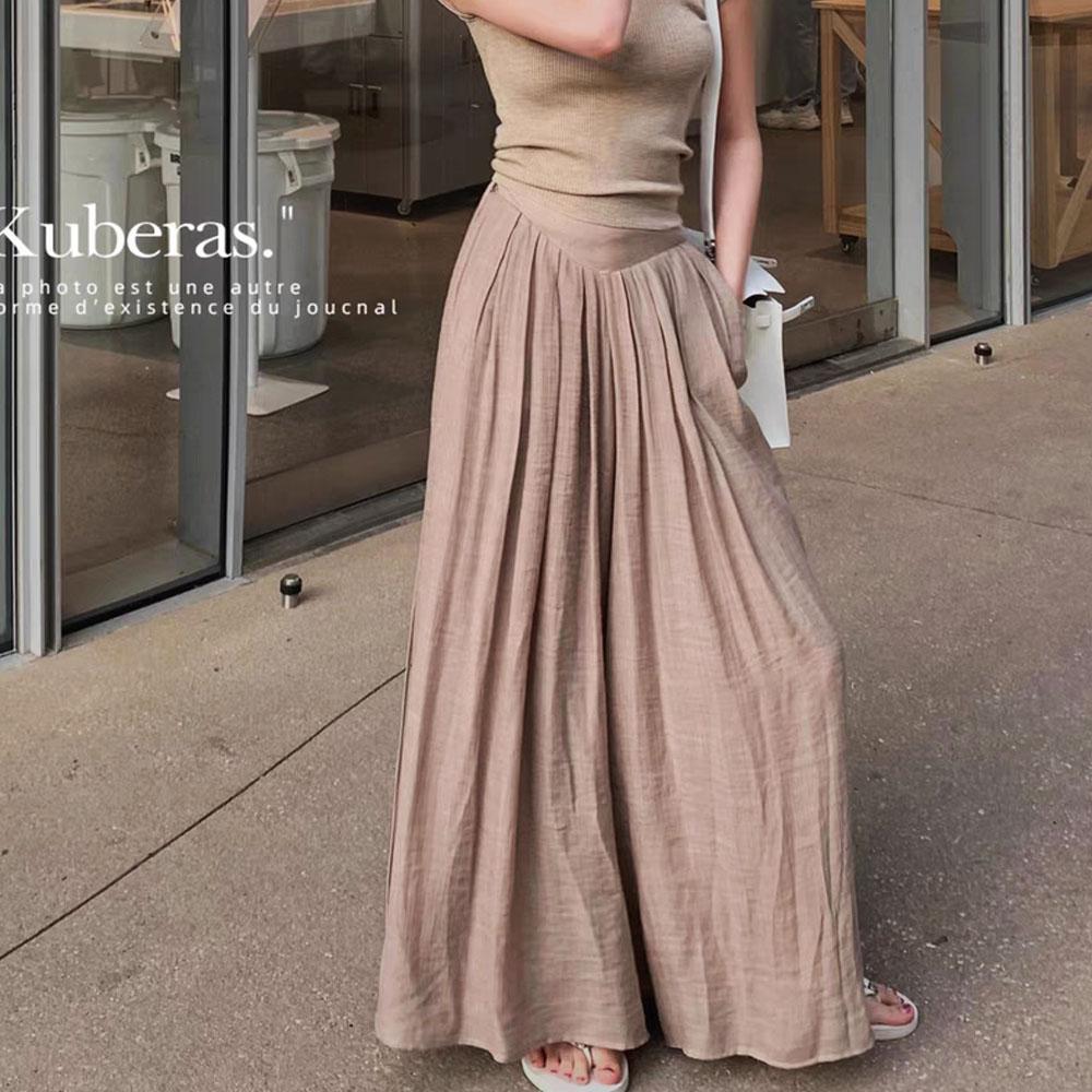 Женская шифоновая летняя одежда Y2K, юбки, брюки, пышное платье, широкие мешковатые брюки, брюки в корейском стиле, женская одежда 2023 г.