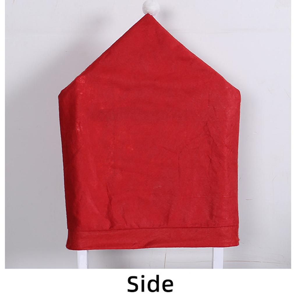 Рождественские чехлы на стулья Чехол в виде шапки Санты Нетканый Чехлы на спинки стульев с елкой и снеговиком для украшения банкетного зала