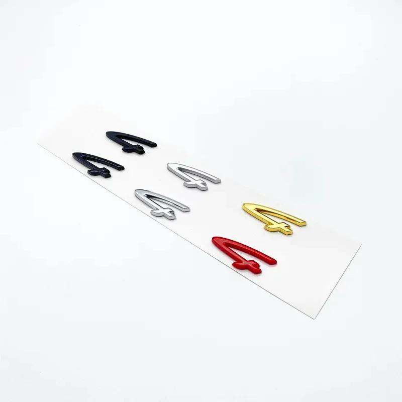AUQ1 1pcs 4 S ABS New Car logo Fender side sticker Rear Bumper tail door trunk sticker car rear Emblem sticker styling Accessories