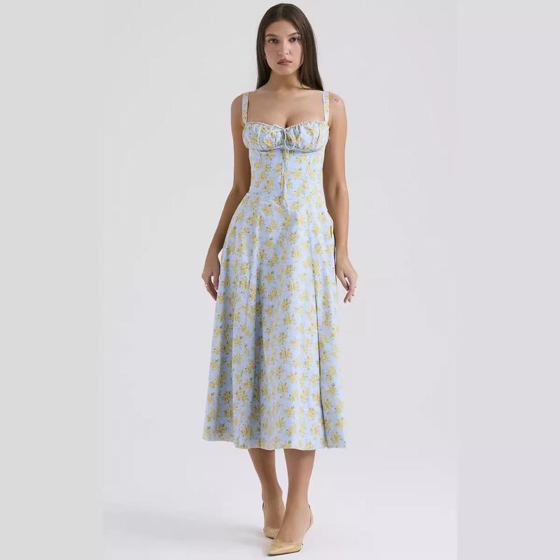 Летнее облегающее платье-комбинезон