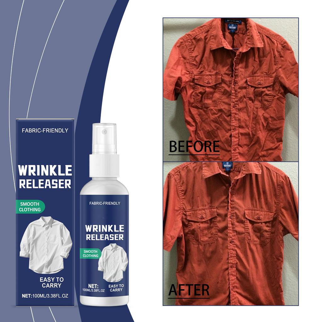 Спрей от морщин Без глажки, Быстрое разглаживание, Для разных тканей, Необходим для деловых поездок, 100 мл