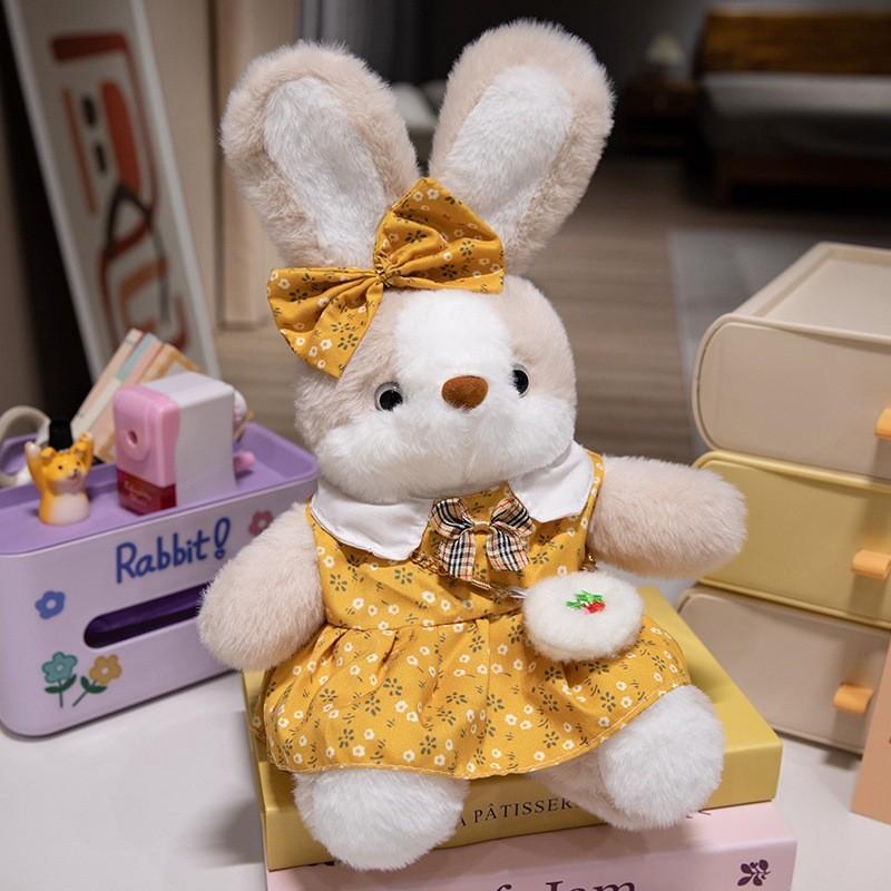 Flower Skirt Rabbit Plush Toy Wear Dress Bunny Doll Kid Birthday Gift Decoration