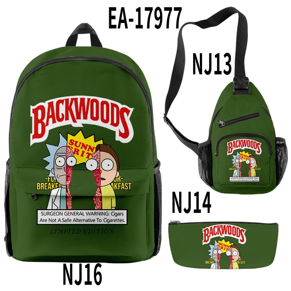 Школьный Сезон Студенческий Рюкзак Backwoods Сигарный Набор Рюкзаков Сумка-Мессенджер Пенал Набор из Трех Предметов