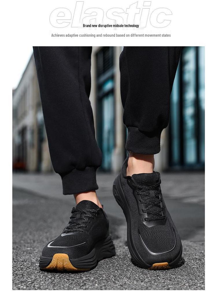 Мужская легкая сетчатая обувь для бега и ходьбы с широким носком