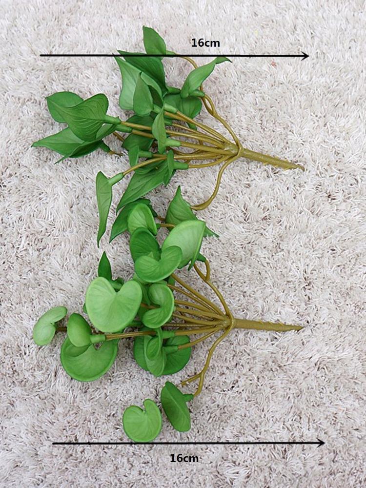 5Pcs Artificial Copper Coin Grass Artificial Plants Fake Green Plant for Home Party Office Table Decor Desktop Plants Bonsai