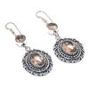 Morganite Gemstone 925 Sterling Silver Earring 2.36"