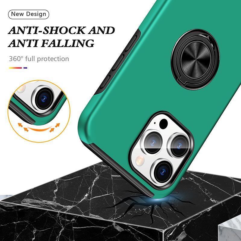 16 Plus Ring Holder Пластиковый Жесткий Чехол Для Телефона Для IPhone 16 15 14 13 12 11 Pro Max XS X XR 7 8 Магнитный Противоударный Чехол