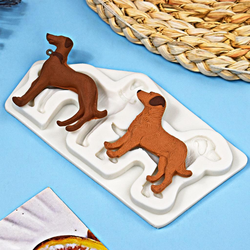 3D имитация щенка, силиконовая гибкая форма для пищевых продуктов, глина, смола, керамика, конфеты, помадка, конфеты, шоколад, форма для мыла