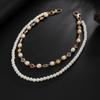 SHIXIN Exquisite Luxury Jeans Pants Chain Belt For Men Women Hip Hop Imitation Pearl Colourful Rhinestone Waist Chain Keychain