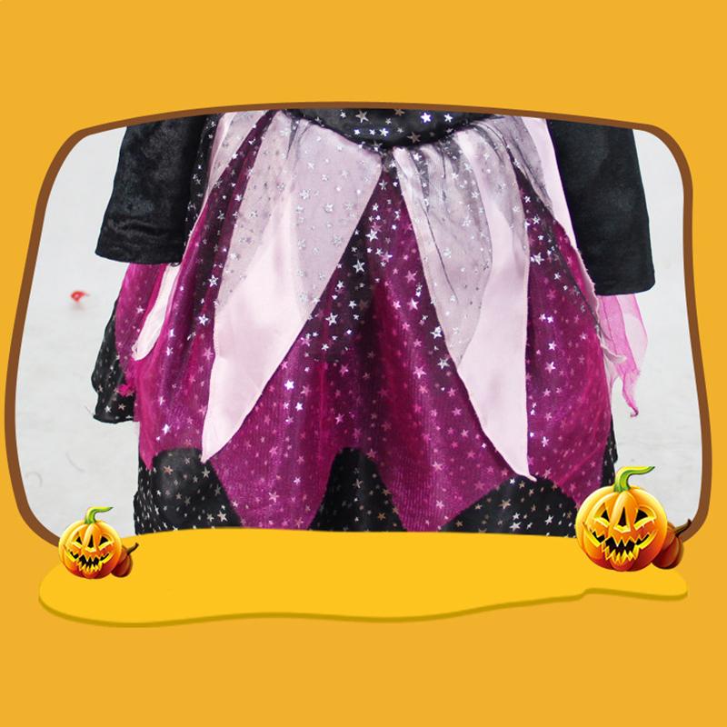 Платье Девочки Хэллоуин Рождество Костюм Ребенок Вечеринка Ведьма Хаг Вестидос